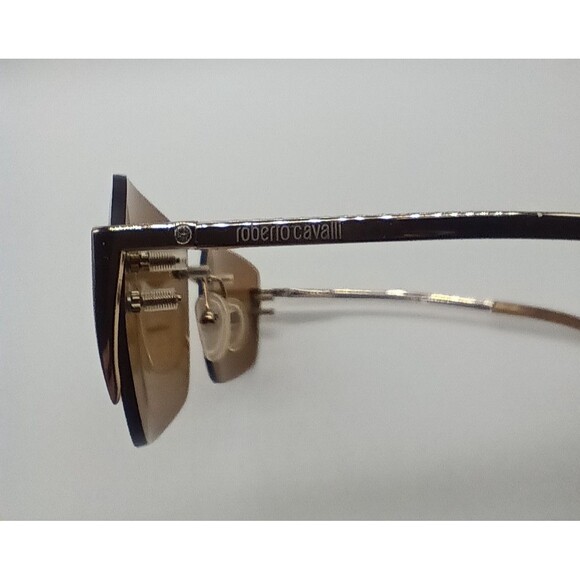 Roberto Cavalli Womens Sunglasses Brunilde 14 Rimless Brown Rectangle Lens main image 13